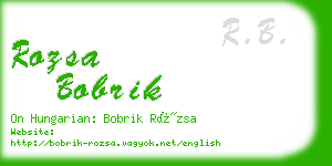 rozsa bobrik business card